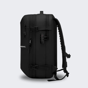 Mochila AirBag Preto Fosco + Sistema de vácuo integrado + Garrafa Inteligente + Bomba de ar portátil