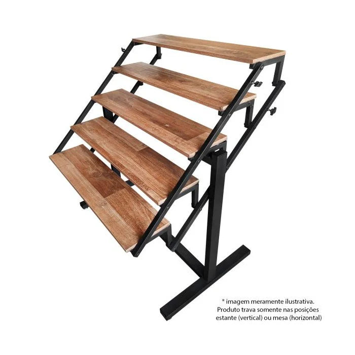 [PAGUE 1 LEVE 2] Mesa Prateleira FlexHome - Estilo industrial
