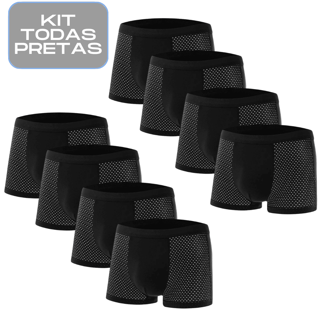 Kit Cuecas Premium Respiráveis - Compre 4 Leve 8 !