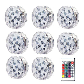 Kit Luminárias de Piscina RGB - Sem Fio Com Controle Remoto