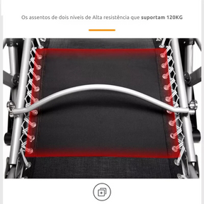 Cadeira Dobrável Super Reforçada (150kg) + Brindes - OrtoComfort© Max
