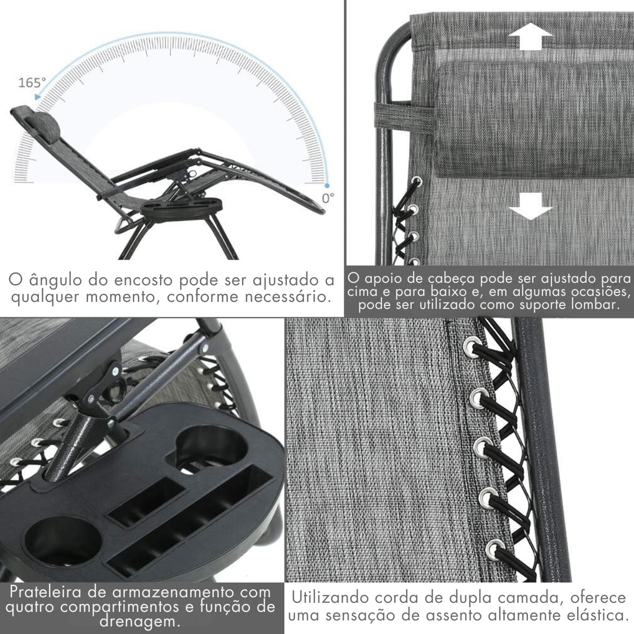 Cadeira Dobrável Super Reforçada (150kg) + Brindes - OrtoComfort© Max